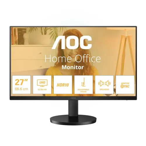 מסך מחשב עסקי דק  27" AOC 4K HDR10 HDMx2 SLIM