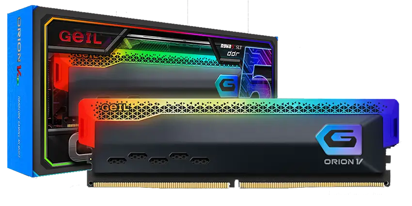 כרטיס זכרון לגיימינג GEIL 16GB PC4-28800 3600MHz Orion RGB Grey אפור