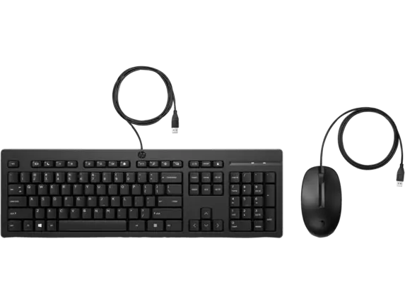 סט חוטי ‏מקלדת ועכבר HP 225 Wired Mouse and Keyboard Combo
